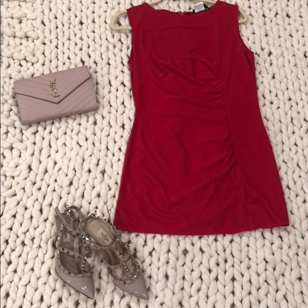 Mini red dress